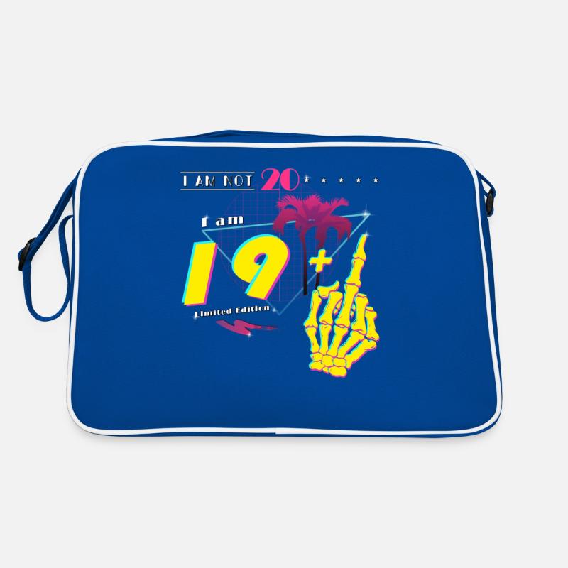 Ich bin nicht 20, ich bin 19 + Mittelfinger - Retro 2005 Retro Tasche