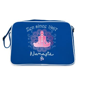 Zen depuis 1967 - 58 ans de tranquillité - Sac Retro - bleu/blanc - Dos