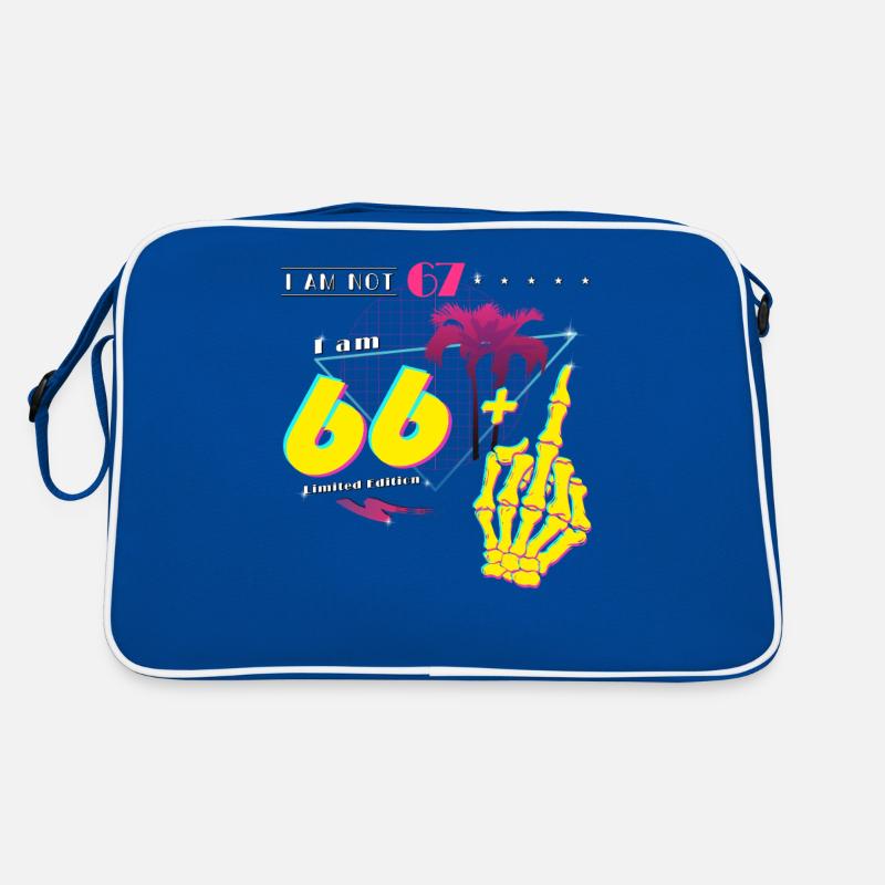 Ich bin nicht 67, ich bin 66 + Mittelfinger - Retro 1958 Retro Tasche