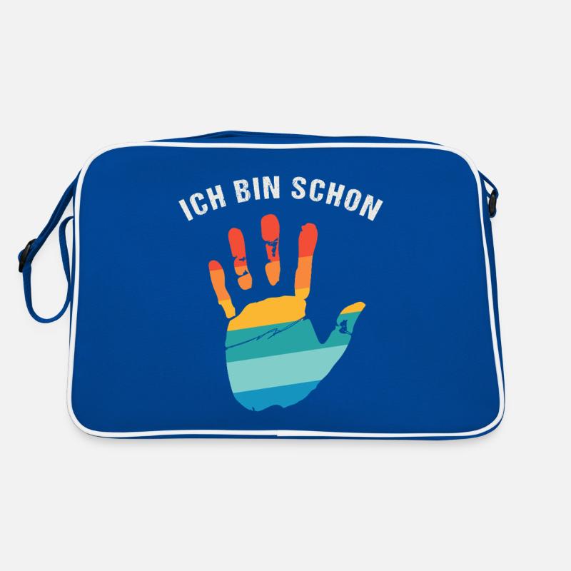 Ich Bin Schon 5 Jahre Geburtstag - Retro Tasche - Blau/Weiß