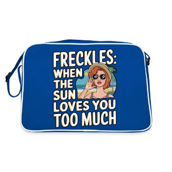 Cheveux roux Rousse Irlandaise Rousse - Sac Retro - bleu/blanc - Dos