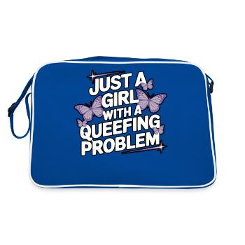 Queef Queen Queefed Humour adulte Queefing - Sac Retro - bleu/blanc - Dos