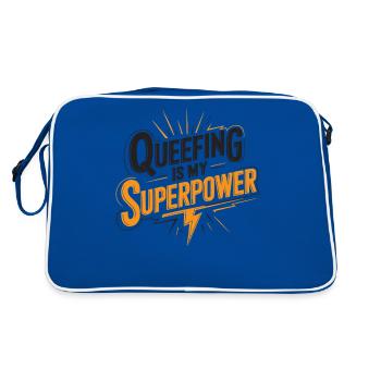 Queef Queen Queefed Humour adulte Queefing - Sac Retro - bleu/blanc - Dos