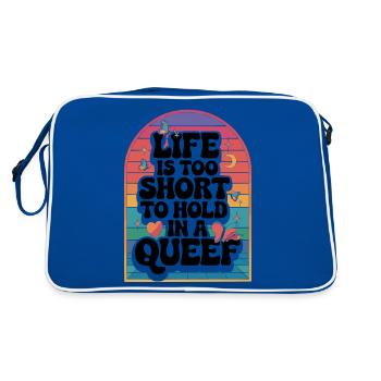 Queef Queen Queefed Humour adulte Queefing - Sac Retro - bleu/blanc - Dos