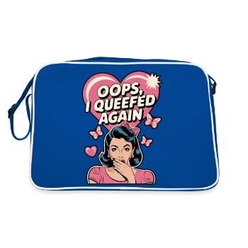 Queef Queen Queefed Humour adulte Queefing - Sac Retro - bleu/blanc - Dos