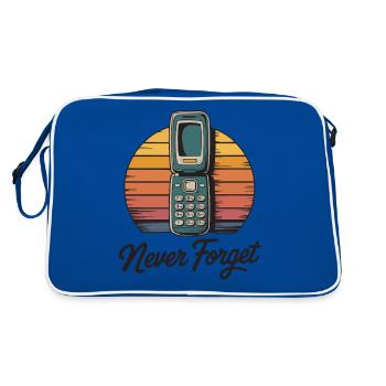 Classic Flip Phone Vintage Mobile Phone Cell Phone - Retro Bag - blue/white - Back