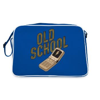 Classic Flip Phone Vintage Mobile Phone Cell Phone - Retro Bag - blue/white - Back