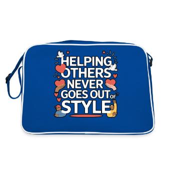 Compassion Humanité Motivation Empathie Gentillesse - Sac Retro - bleu/blanc - Dos