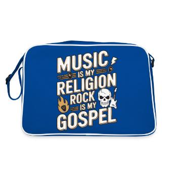Musicien de musique rock Rock and roll Band Rocker - Sac Retro - bleu/blanc - Dos