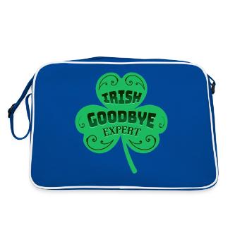 Irischer Goodbye Expert Green Clover St. Patricks Day - Retro Tasche - Blau/Weiß - Hinten