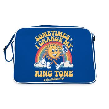 Parfois, je change ma sonnerie, blanchiment anal - Sac Retro - bleu/blanc - Dos