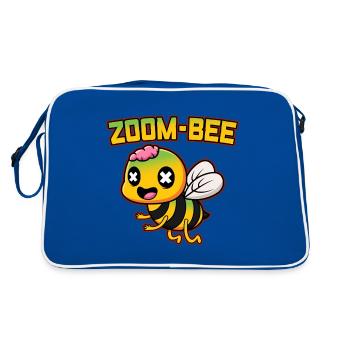 Zoom Bee Beekeeper Bees Zombie Halloween - Retro Bag - blue/white - Back