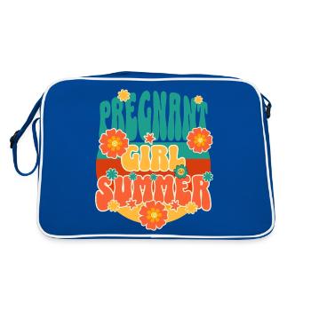 Fille enceinte Été Grossesse Vacances Maternité - Sac Retro - bleu/blanc - Dos