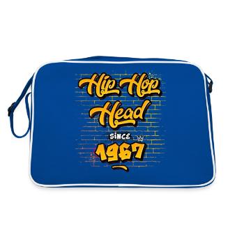 Hip-Hop Head Since 1967 - 58 Years of Rap & Rhymes - Retro Bag - blue/white - Back