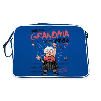 Badass Grandma Since 1984 – 41 ans de rock - Sac Retro - bleu/blanc - Dos