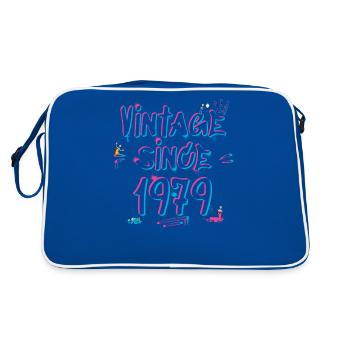 Millésime 1979 Graffiti Glitch - 46 ans - Sac Retro - bleu/blanc - Dos