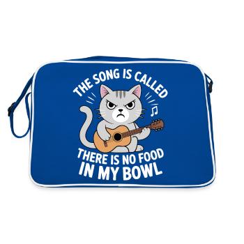 La chanson s’intitule Il n’y a pas de nourriture dans mon bol de chat - Sac Retro - bleu/blanc - Dos