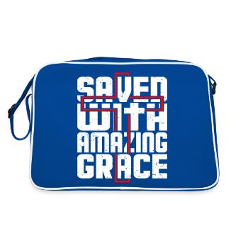 Sauvé avec une grâce étonnante - Sac Retro - bleu/blanc - Dos