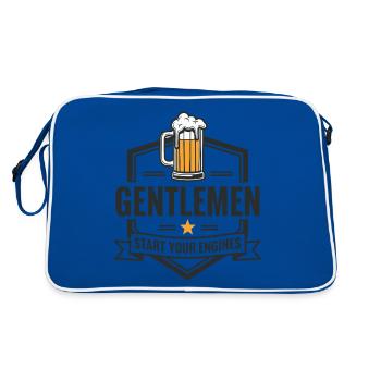 Gentlemen & Beer – Start Your Engines - Retro Bag - blue/white - Back