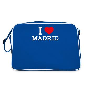 I Love Madrid Heart Flag I Love Wrong Flag Lover - Sac Retro - bleu/blanc - Dos