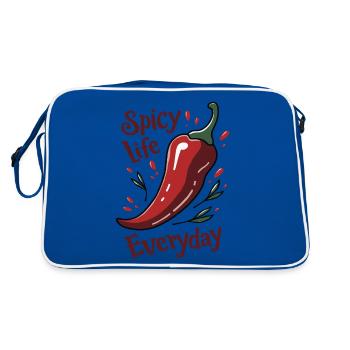 Spicy Life – Chili Vibes pour tous les jours - Sac Retro - bleu/blanc - Dos
