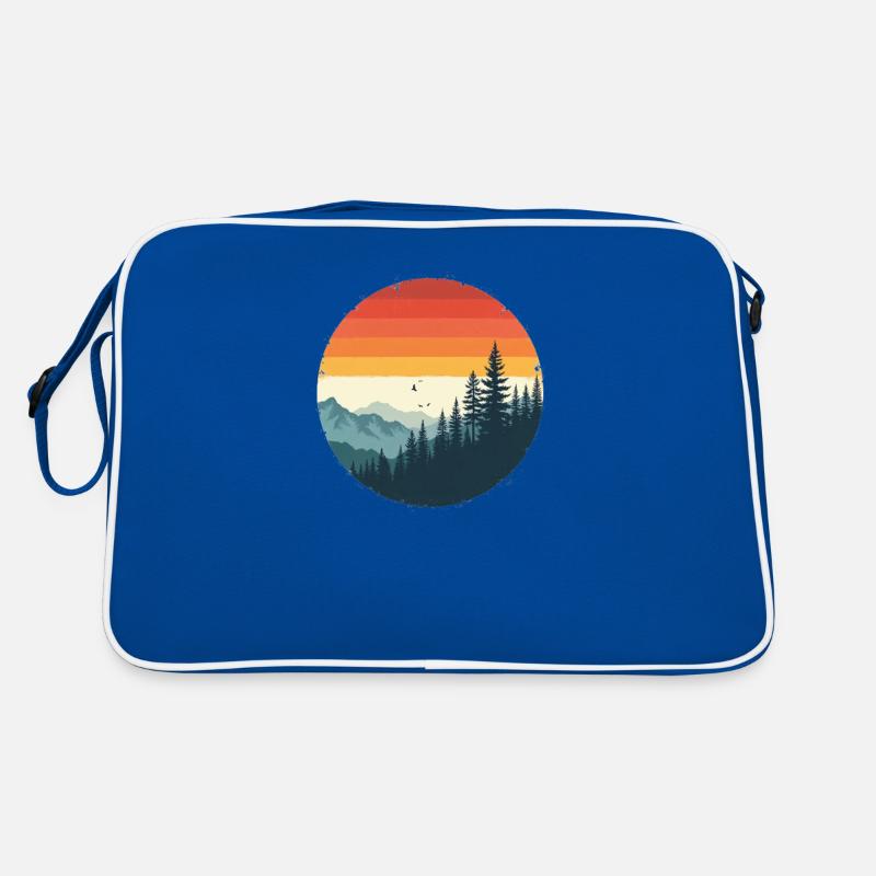 Retro Bergwald Horizont Retro Tasche