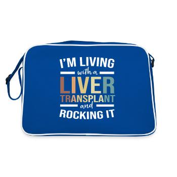 Organ Donor Liver Organ Donor Liver Donation - Retro Bag - blue/white - Back