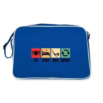 Drôle de dicton de golf pour les golfeurs - Sac Retro - bleu/blanc - Dos