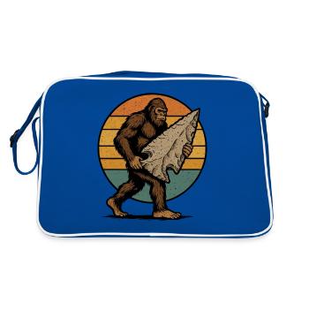 Bigfoot avec pointe de flèche Pointe de flèche silex - Sac Retro - bleu/blanc - Dos