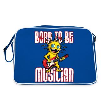 Yellow Music Monster No. 1 - Retro Bag - blue/white - Back