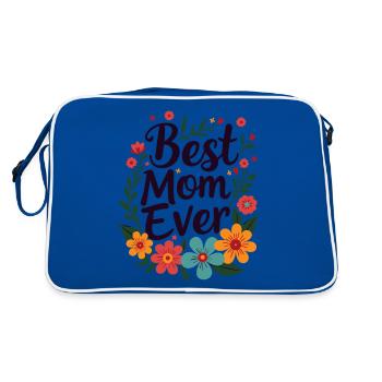 Meilleures fleurs de maman pour la fête des mères - Sac Retro - bleu/blanc - Dos