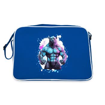 Muscles du grizzli - Sac Retro - bleu/blanc - Dos