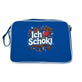 Chocolat J’adore le chocolat - Sac Retro - bleu/blanc - Dos