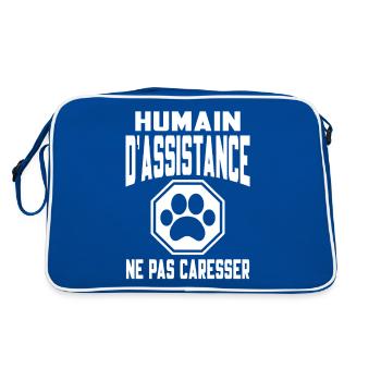 Humain d’assistance Ne pas caresser - Sac Retro - bleu/blanc - Dos