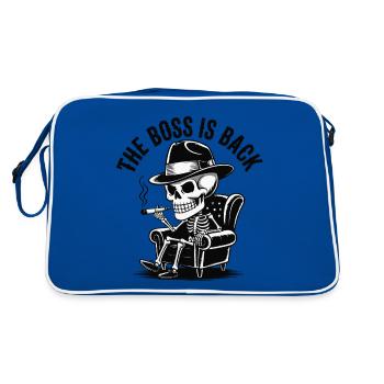 THE SKULL IS BACK - Retro Bag - blue/white - Back