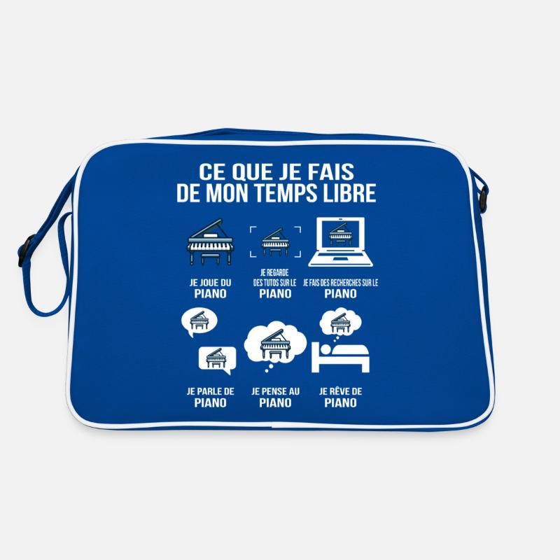 Ce que je fais de mon temps libre – T-shirt piano Sac Retro