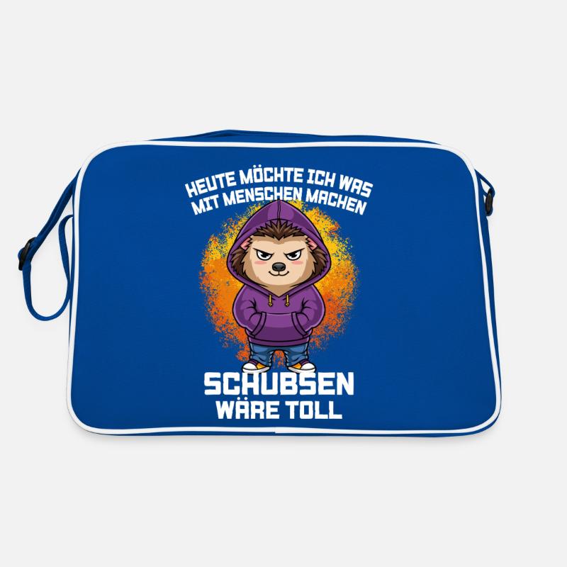 Heute Möchte Ich Was Mit Menschen Machen Igel Retro Tasche