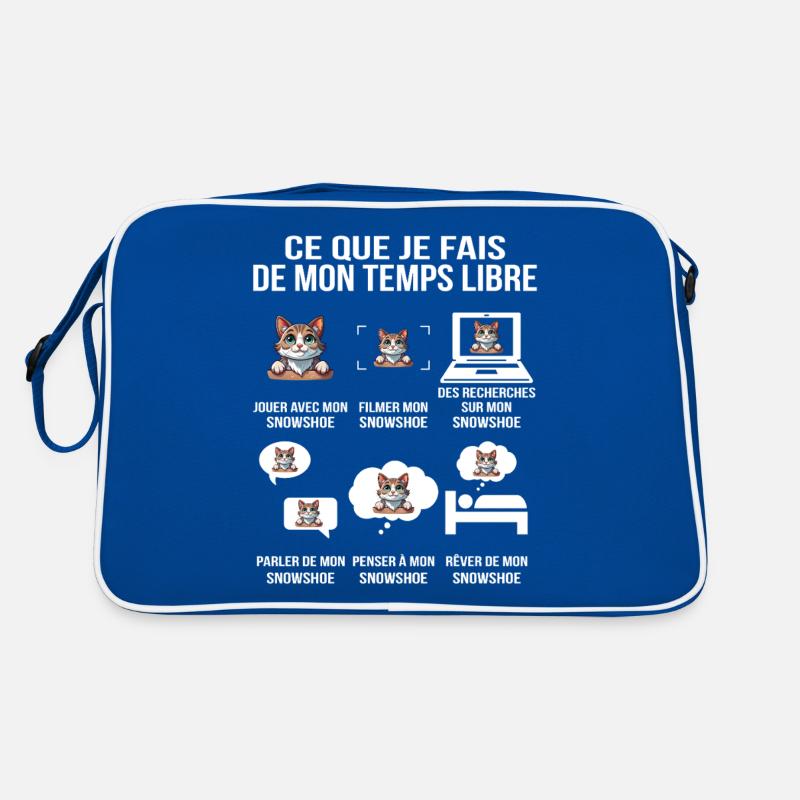 Ce que je fais de mon temps libre Snowshoe - Sac Retro - bleu/blanc