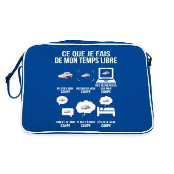 Ce que je fais de mon temps libre Passion voiture - Sac Retro - bleu/blanc - Dos