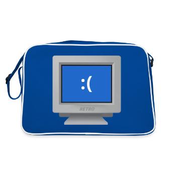 CRT design - Your pc has a problem... - Retro Bag - blue/white - Back