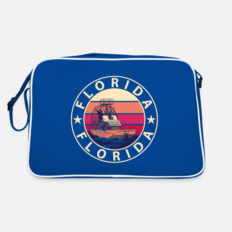 Florida Everglades - Retro Tasche - Blau/Weiß