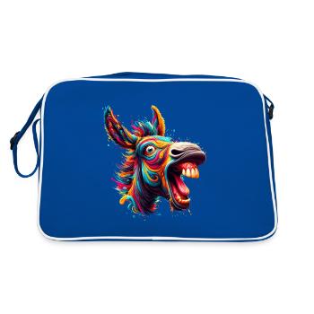 CUL CRAZY HORSE COULEURS COLORÉES OREILLES PARTIE ÂNE - Sac Retro - bleu/blanc - Dos