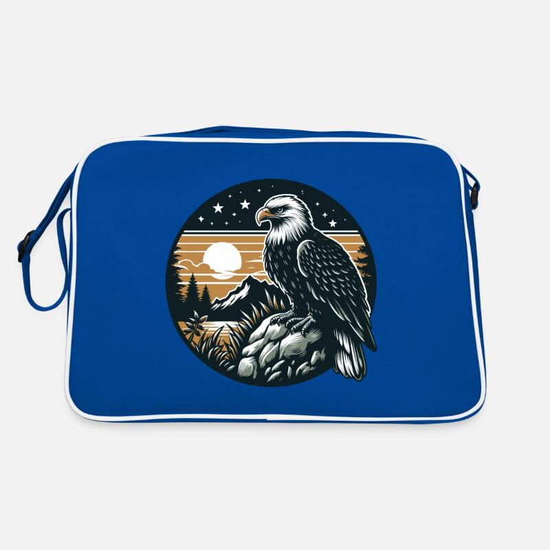 EAGLE, BIRD OF PREY, HAWK, HUNTER, FLIGHT, MAJESTY, FEATHER Retro Bag