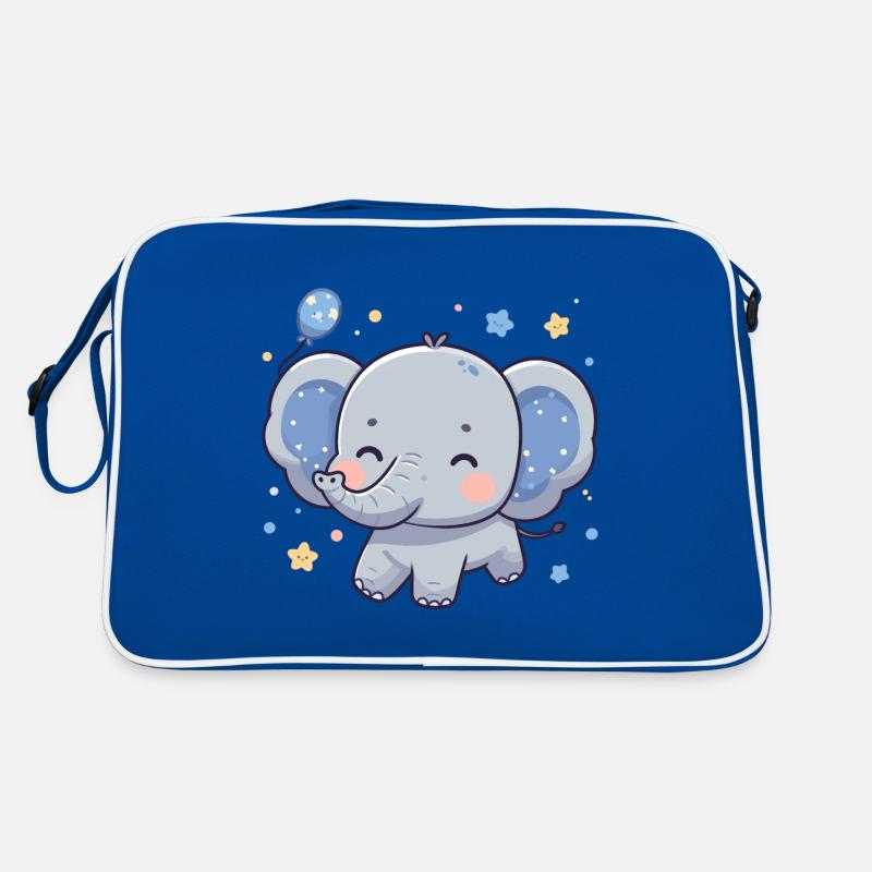 ELEFANT TIER BABY NIEDLICH KLEIN KIND GESCHENKIDEE Retro Tasche