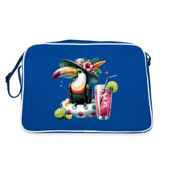TOUCAN CARAÏBES ÉTÉ - Sac Retro - bleu/blanc - Dos