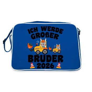 I'm going to be a big brother in 2026 - Retro Bag - blue/white - Back