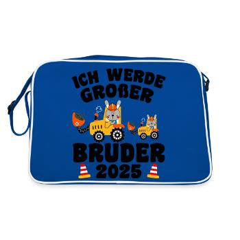 I'm going to be a big brother in 2025 - Retro Bag - blue/white - Back