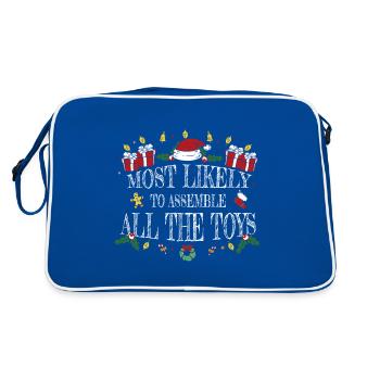 Le plus susceptible d’assembler tous les jouets - Sac Retro - bleu/blanc - Dos