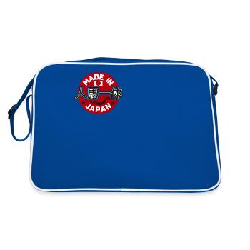 Made in Japan Rising Sun Flag JDM Drift Car Tuning - Retro Bag - blue/white - Back