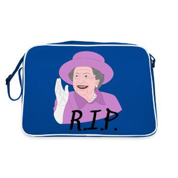 Conception ELISABETH II Death RIP - Sac Retro - bleu/blanc - Dos